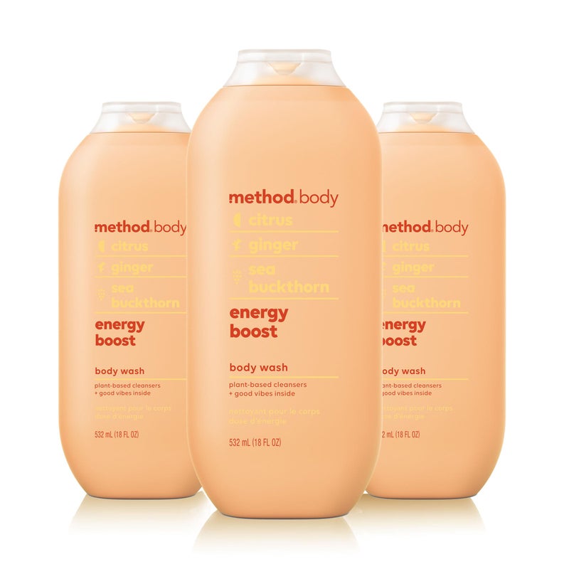Method Body Wash, Energy Boost, 18oz (Pack of 3) - Image 1