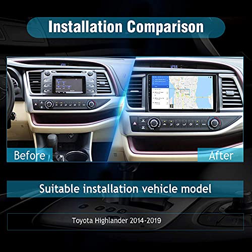 SYGAV Android 13 Car Stereo 8GB+256GB for 2014-2019 Toyota Highlander Radio/Built in Wireless CarPlay/Android Auto/SIM Card Slot - Image 3