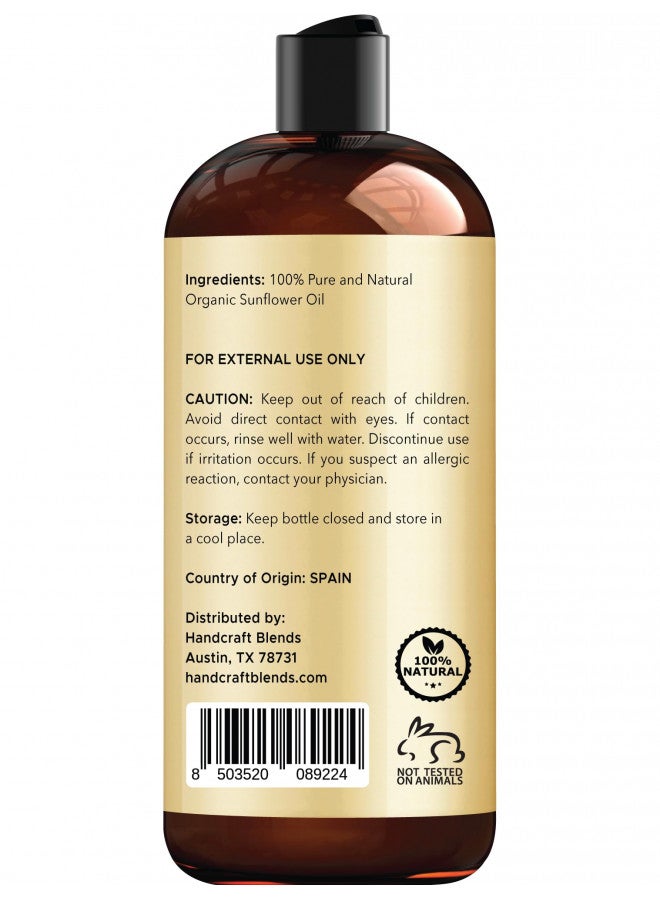 handcraft Blends Handcraft Sunflower Oil 100% Pure and Natural Premium Quality Cold Pressed Carrier Oil for Essential Oils, Massage Oil, Moisturizing Skin and Hair 16 fl. Oz  - Image 3