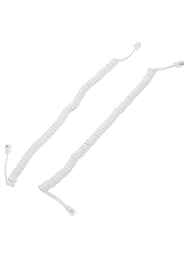 2Pcs Coiled Telephone Cord for Landline Desk Phones with Sturdy Spiral Cable Home Office Use - Image 1