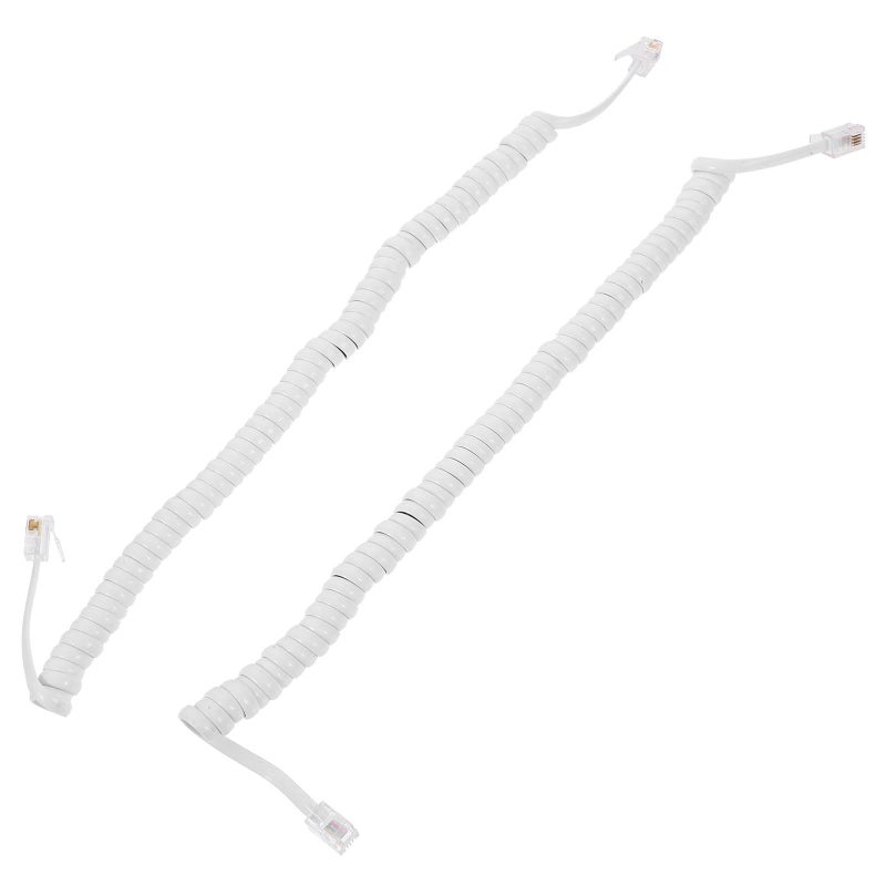 2Pcs Coiled Telephone Cord for Landline Desk Phones with Sturdy Spiral Cable Home Office Use - Image 2
