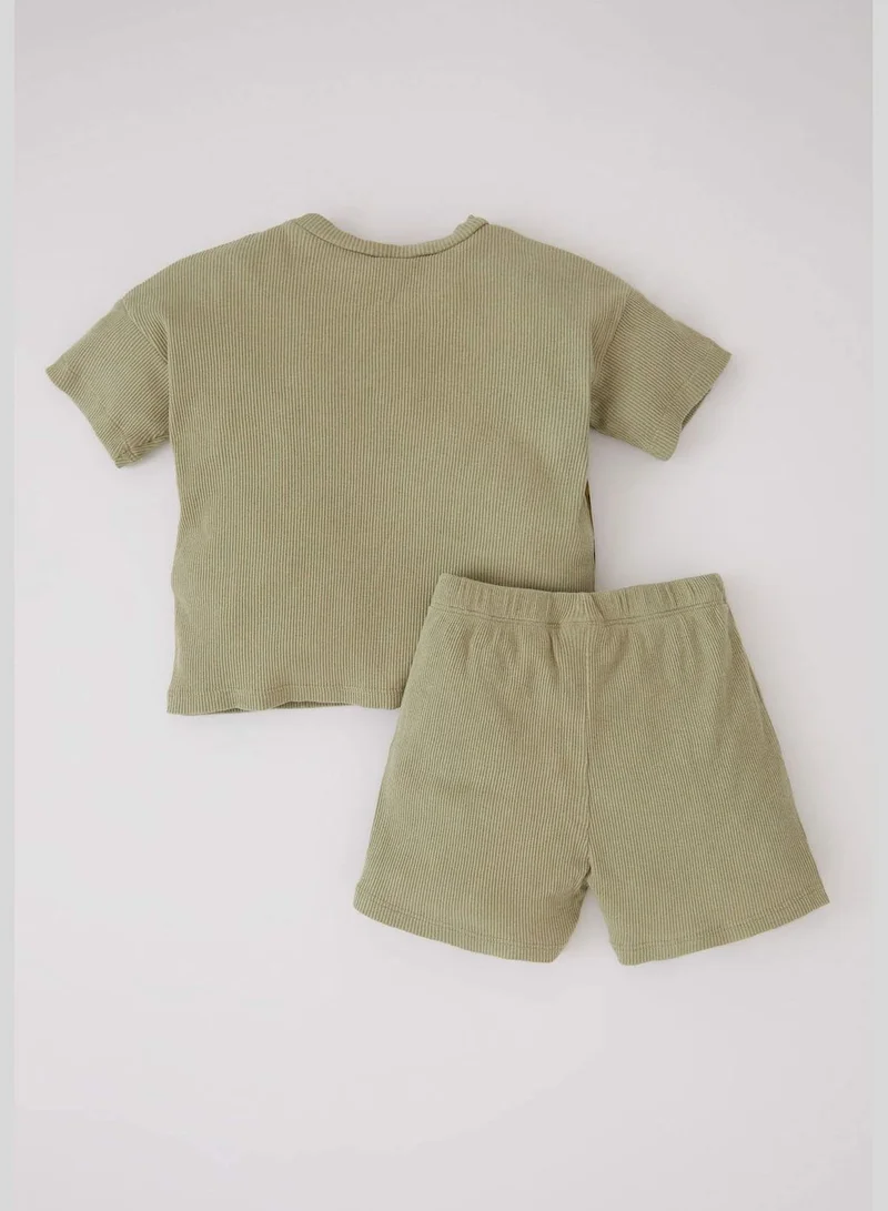 ديفاكتو 2 Pack BabyBoy Regular Fit Bike Neck Short Sleeve Knitted Set