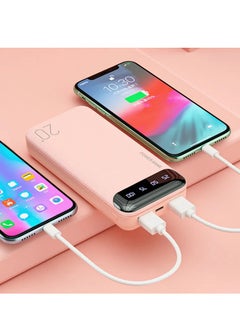 xinzhen X12 Power Bank High-Capacity 10000mAh LED Portable Charger for Samsung, Xiaomi Mi Mobile - External Battery, Fast Charging, Dual USB Output Pink  - Image 5