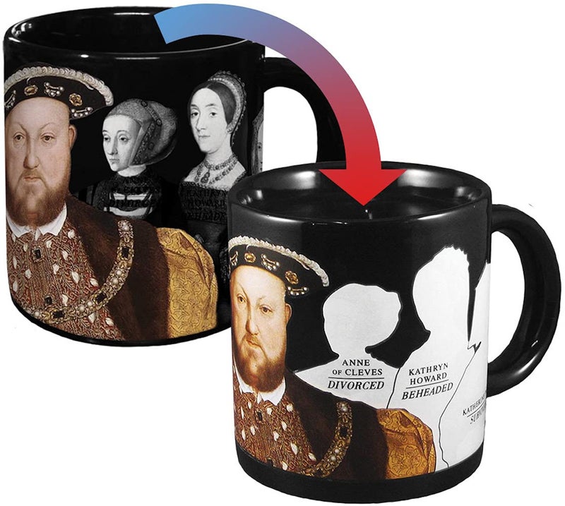 The Unemployed Philosophers Guild Henry VIII Disappearing Coffee Mug - Add Hot Water and Watch Henry's Wives Disappear - Comes in a Fun Gift Box - by The Unemployed Philosophers Guild, 10Fl oz - Image 1
