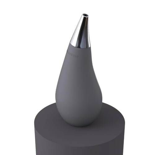 QQ Studio حامل صابون قابل للضغط على سطح المطبخ والحمام بشكل قطرة (رمادي، ~7 أونصة) - Image 3