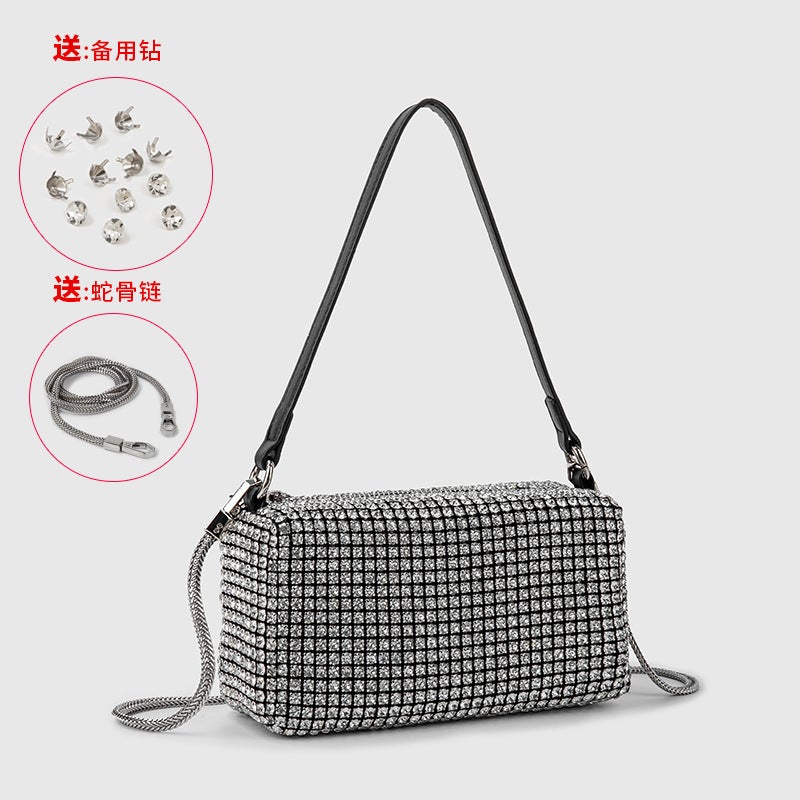 Rhinestone Bag Shoulder Bag Women'S Color Diamond 2024 King Full Diamond High Quality Crossbody Handheld Dinner Bag - Image 2