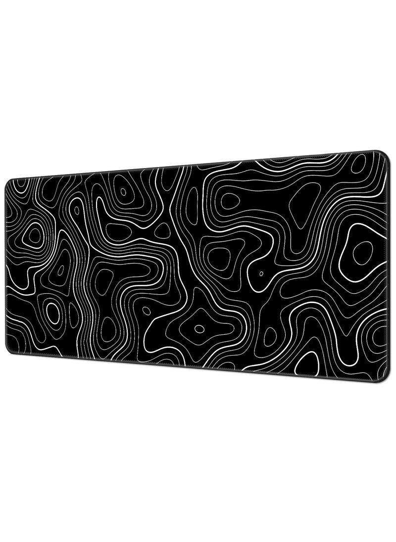 Sumkyle - Large Mouse Pad Extended Gaming Non-Slip Rubber Base Office Desk Keyboard Mouse Pads Black - Image 1