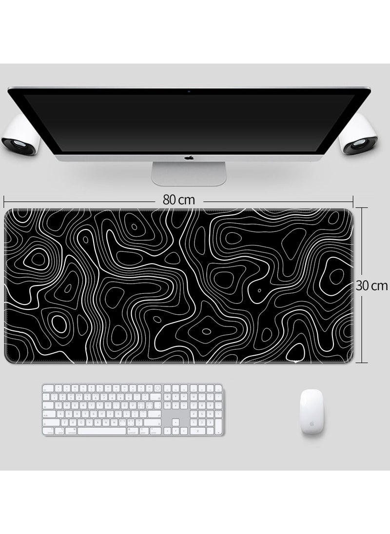 Sumkyle - Large Mouse Pad Extended Gaming Non-Slip Rubber Base Office Desk Keyboard Mouse Pads Black - Image 1