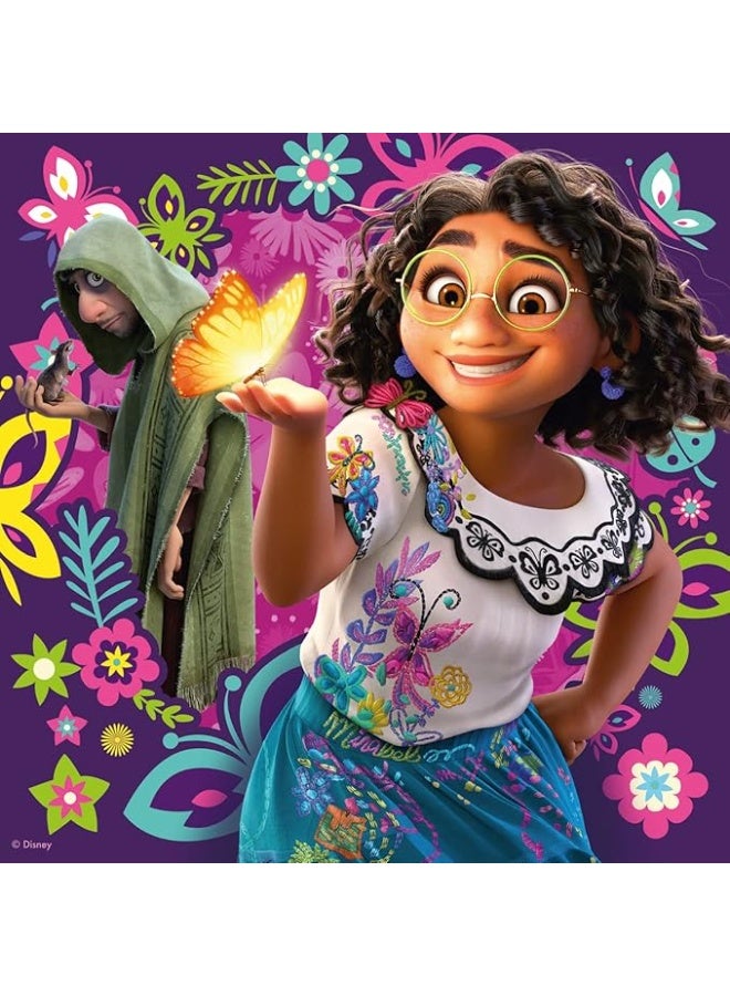 Ravensburger ديزني "السحر في الانتظار!" مجموعة ألغاز 3×49 قطعة | ثلاثي ملون من إنكانتو مع ملصقات صغيرة، مطبوعات 21×21 سم، قطع متينة للأعمار 5 وما فوق | 05657-6 - Image 2