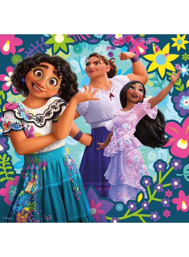 Ravensburger ديزني "السحر في الانتظار!" مجموعة ألغاز 3×49 قطعة | ثلاثي ملون من إنكانتو مع ملصقات صغيرة، مطبوعات 21×21 سم، قطع متينة للأعمار 5 وما فوق | 05657-6 - Image 3