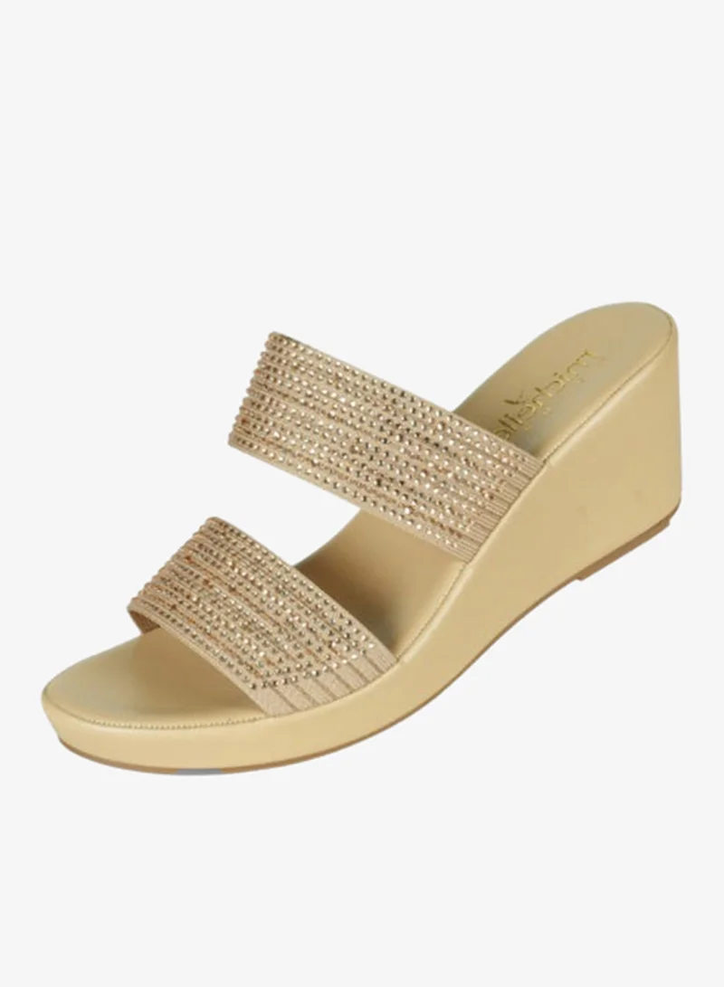 092-3006 Michelle Morgan Ladies Wedge Sandals4RC012 Gold