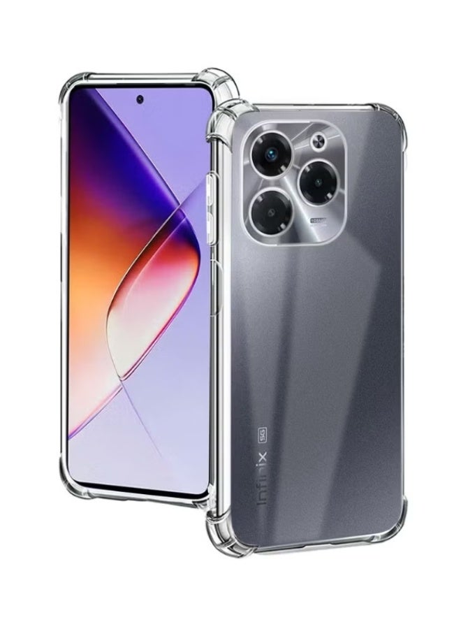 SanHu for Infinix Note 40X 5G 2-In-1 Thin Soft Case Cover, Anti Drop Protection, Anti Fingerprint, Durable, Easy To Clean And Install, Frosted Protective Case+Transparent Four Corner Anti Drop Protective Case - Image 4