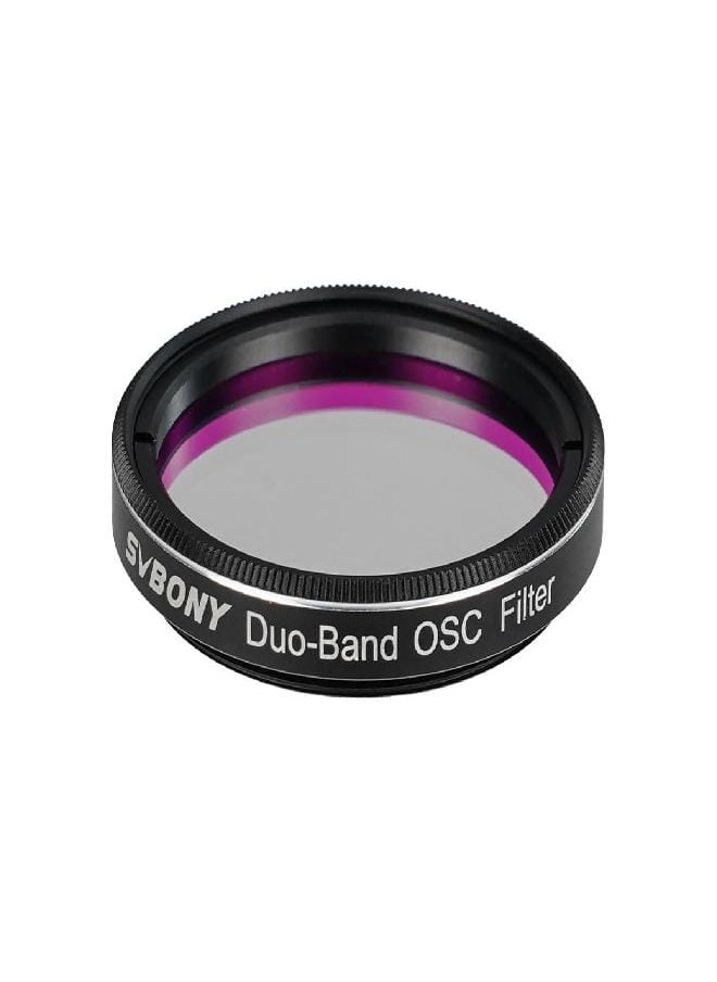 SVBONY SV220 Telescope Filter, Dual-Band Nebula Filter, H-Alpha and O-III Narrowband Filter for One-Shot Color Cameras, Light Pollution Filter for Astrophotography (1.25 inches)  - Image 1