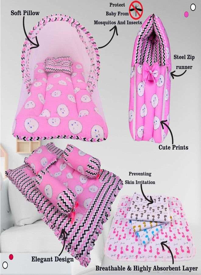 Kwitchy طقم مفروشات أطفال من 4 قطع من Kwitchy Baby للأولاد والبنات (من 0 إلى 6 أشهر، وردي) (طقم من 4 قطع) - Image 2