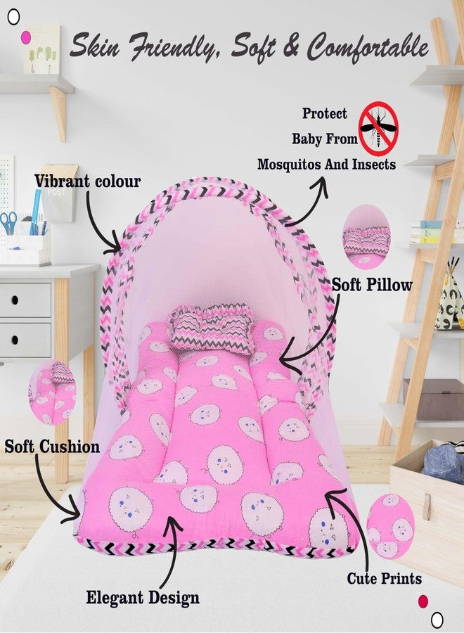 Kwitchy طقم مفروشات أطفال من 4 قطع من Kwitchy Baby للأولاد والبنات (من 0 إلى 6 أشهر، وردي) (طقم من 4 قطع) - Image 3