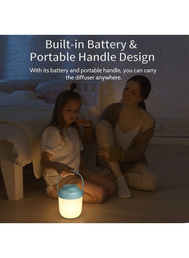 ASAKUKI - Cordless Essential Oil Diffusers, Rechargeable Diffusers for Essential Oils, Wireless Aromatherapy Diffuser with Warm Light, Portable Ultrasonic Diffuser for Camping Travel Home - Image 1