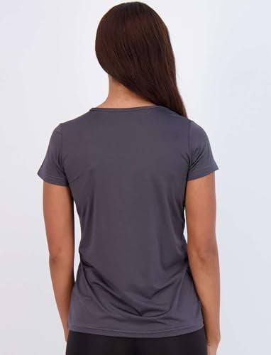 REALESSENTIALS Real Essentials 5 Pack: Women's Dry Fit Short Sleeve V Neck Workout Top - Fitness Pilates Gym Athletic Yoga T-Shirt (Plus Available), Set 6, S - Image 4