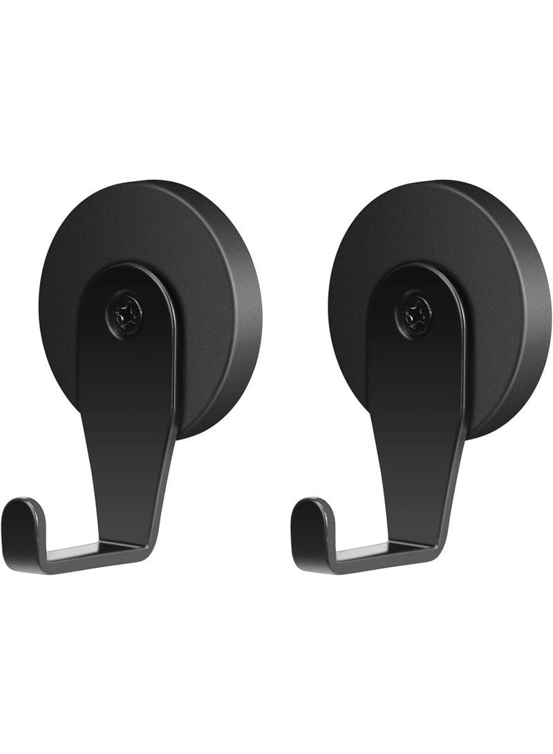 SOLARAE Magnetic Hooks, 2 Pack Heavy Duty Magnets with Hook for Refrigerator, Heavy Duty Magnet Hook 30LBS, for Metal Doors, Surfaces Outdoor and Towel Coat Umbrella Indoor Hanging - Image 1