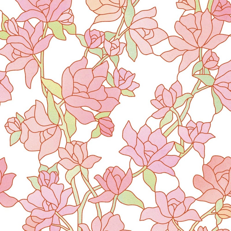 BEAUS TILE UNI Window Film Static Clings Non Adhesive 3D Stained Glass Window Decals UV Protection (Rose, 37.4 x 24.4 Inch) - Image 2