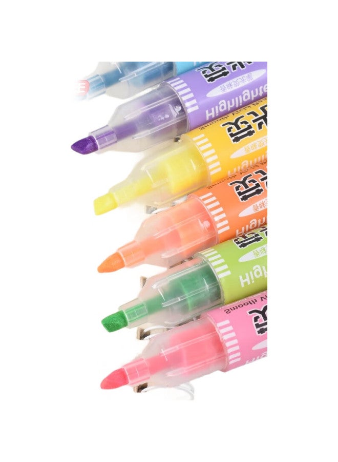 GENVANA Jinwanian 6-Color Highlighters, Colorful Pens, Planner Pens, Candy-Colored Markers, Cute Fragrance, Office And Student Markers, Highlighting Pens, 6 Pens/Box, Group Buy/Order Filler/Groupon, G-05361T - Image 1