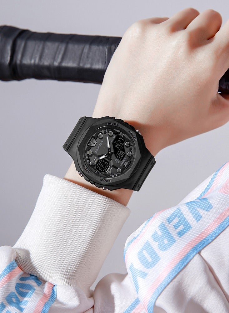 ساندا ساعة SANDA 6200 الإلكترونية العصرية متعددة الوظائف مع منبه ومقاومة للماء ساعات رائعة للطلاب والطالبات - Image 3