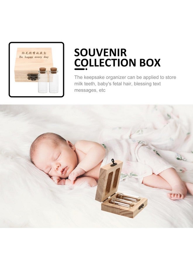 Healifty Baby Keepsake Box With 3 Bottles - Newborn First Tooth and Fetal Hair Storage Container - Kids Teeth Collection Box - Image 4