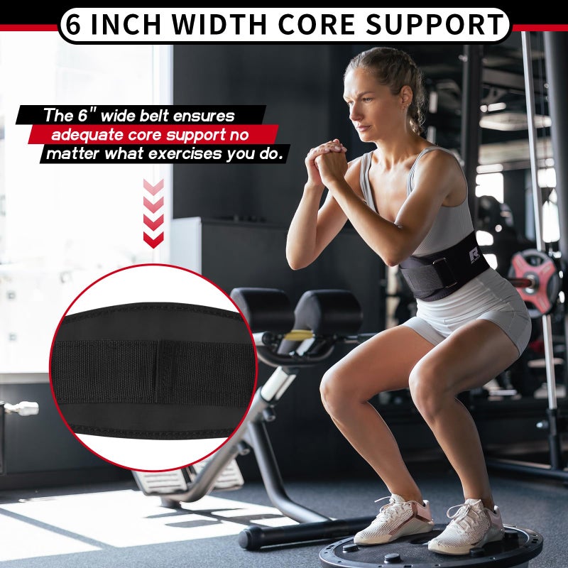 RitFit Weight Lifting Belt - Great for Squats, Lunges, Deadlift, Thrusters - Men and Women - 6 Inch Black/Camouflage - Image 5