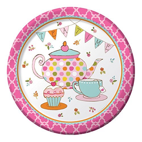 Creative Converting 8 Count Paper Dinner Plates, Tea Time - Image 5
