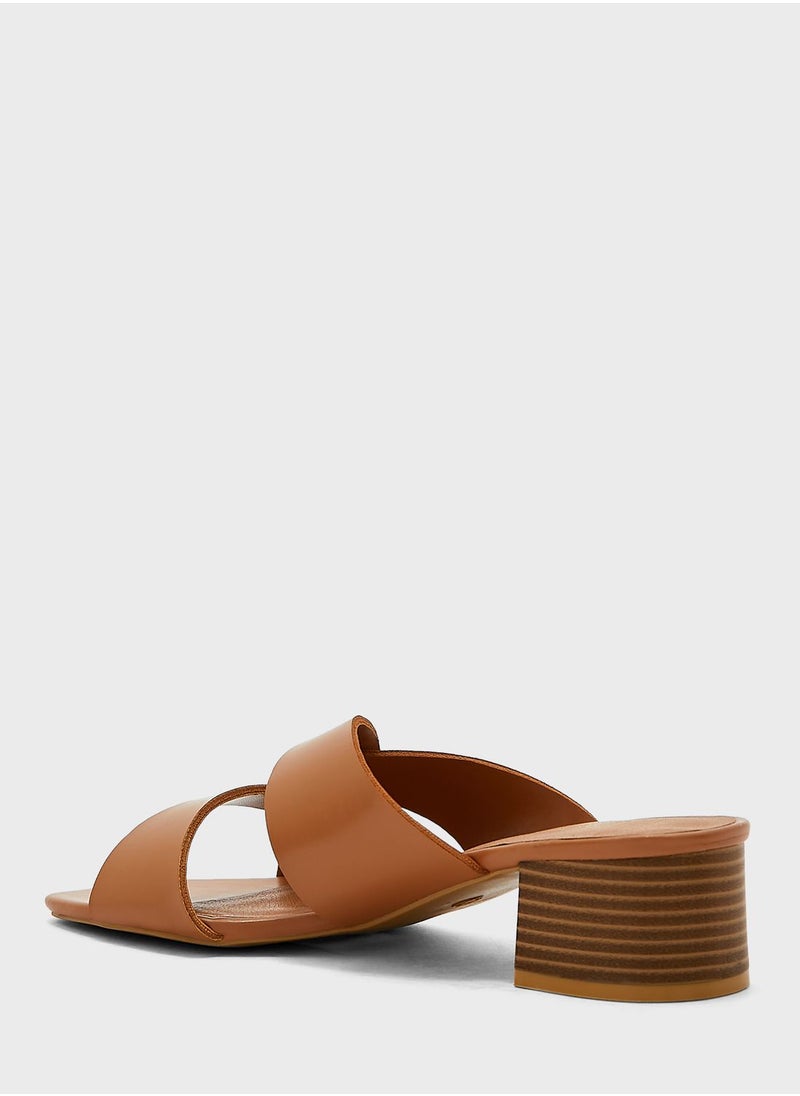 NEW LOOK - Pear Wide Fit Low Heel Sandals - Image 1