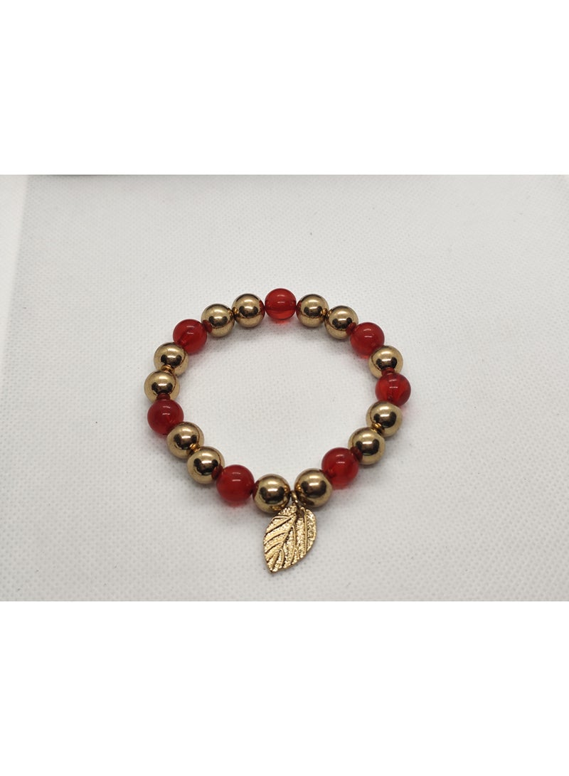 Children's natural red agate bracelet