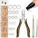 Maitys 1014 Pieces Nail Dangle Charm Piercing Tool Hand Drill Nail Charms 6 Sizes Jump Ring Connector with Jump Ring Open Close Tool Pliers and Tweezers for Jewelry Making - Image 2