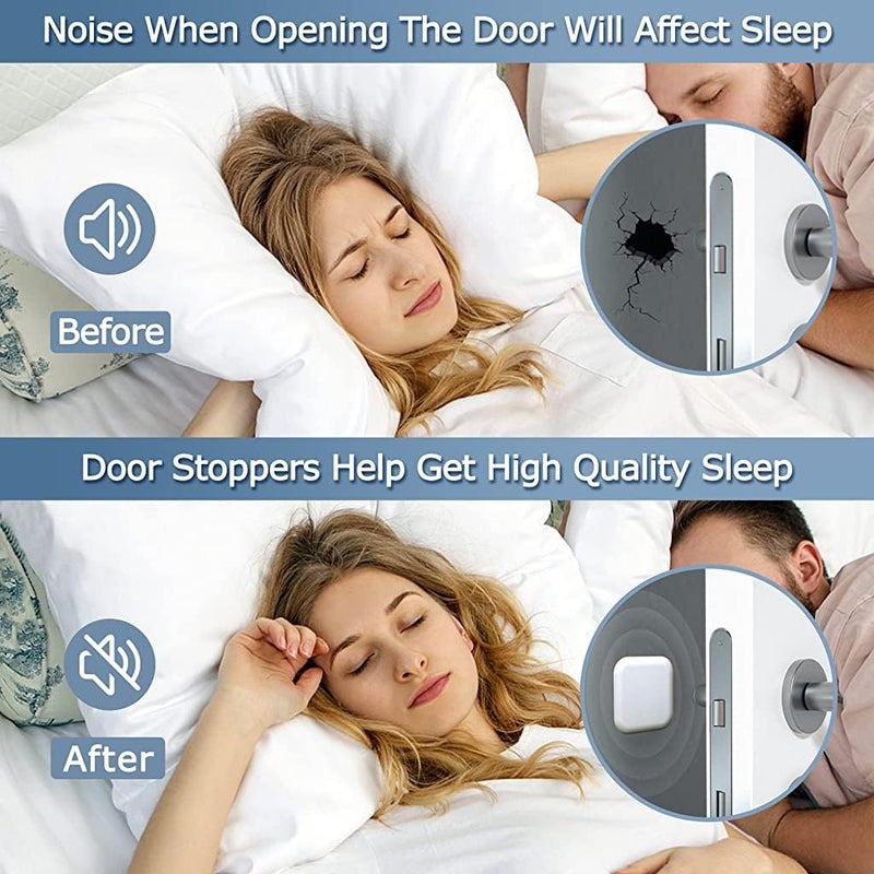 Hidak Door Stoppers Wall Protector Silicone Door Knob Guard Wall Shield Door Handle Bumper Self Adhesive Silencer Soft Rubber Crash Pad for Home Office Multi Color 4 - Image 4