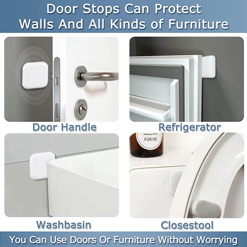 Hidak Door Stoppers Wall Protector Silicone Door Knob Guard Wall Shield Door Handle Bumper Self Adhesive Silencer Soft Rubber Crash Pad for Home Office Multi Color 4 - Image 5