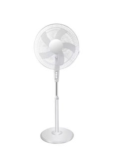 REFURA 4 Speed 16 inches Pedestal Stand Fan White 70W RE-703  - Image 1