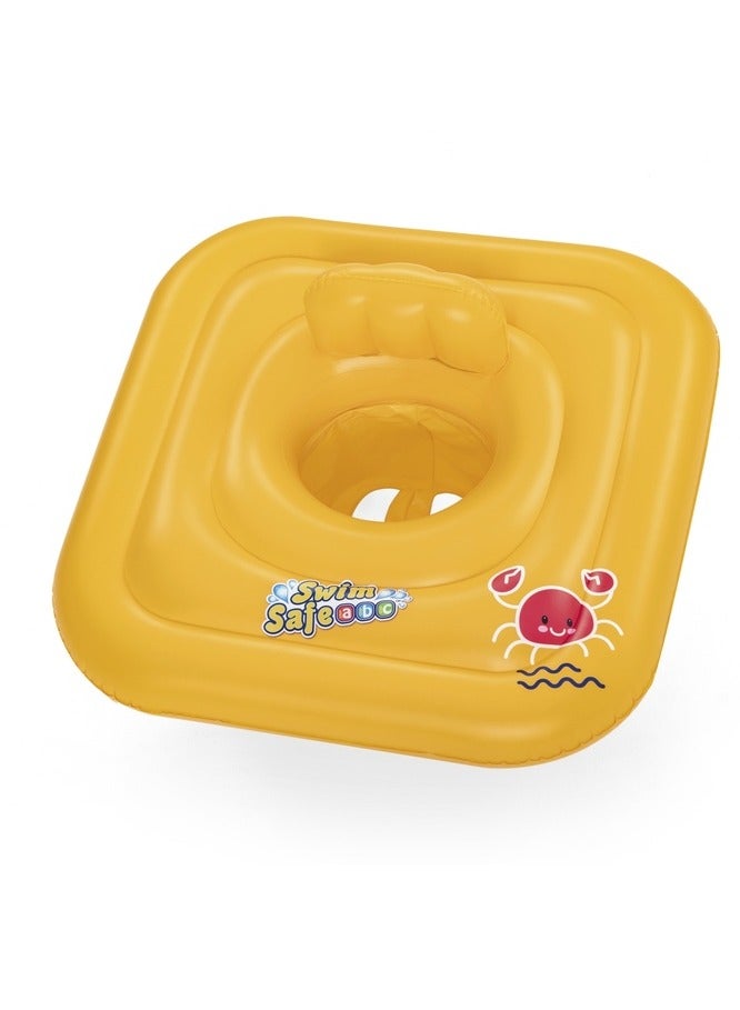 Bestway - Swim Safe ABC WonderSplash Square 3-Ring Inflatable Baby Boat - 32050 - Image 1