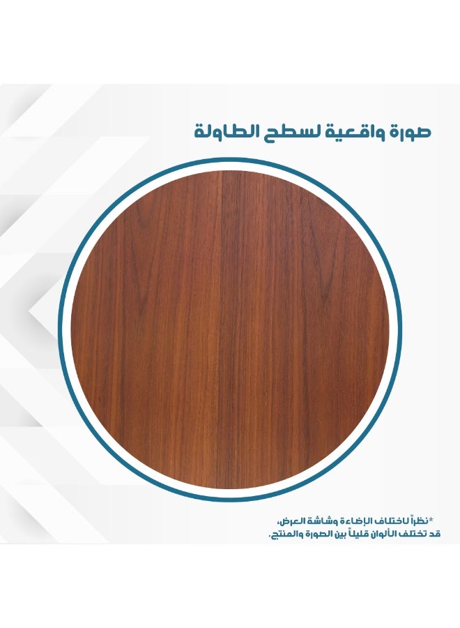 بكسل للأثاث طاولة رئيسية طبقتين من بكسل الأثاث للقهوة بسطح من الخشب وبرف سفلي من الراتان وبأطراف من المعدن - Image 5