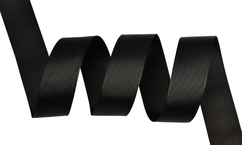 YAMA Solid Grosgrain Ribbon Roll - 1 Inch 25 Yards for Gift Wrapping Ribbons, Black - Image 4