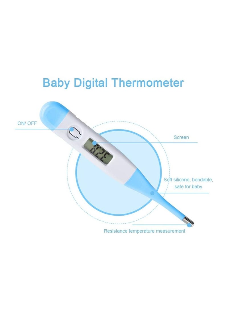 Baby Healthcare and Grooming Kit 10 PCS Digital Thermometer Comb Nail Clipper Nasal Aspirator Food Feeder Newborn Infant Shower Care Nursery Set - Image 3