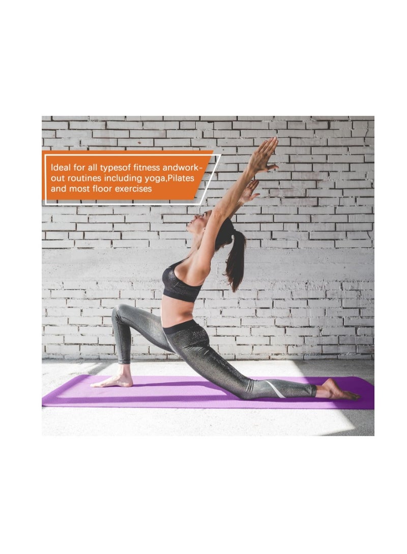 Neostyle Yoga Mat Fitness & Exercise Mat with Easy-Cinch Yoga Mat Carrier Strap, Thick 183*60*1 cm Workout Mats for Yoga, Pilates and Floor Exercise - Image 5