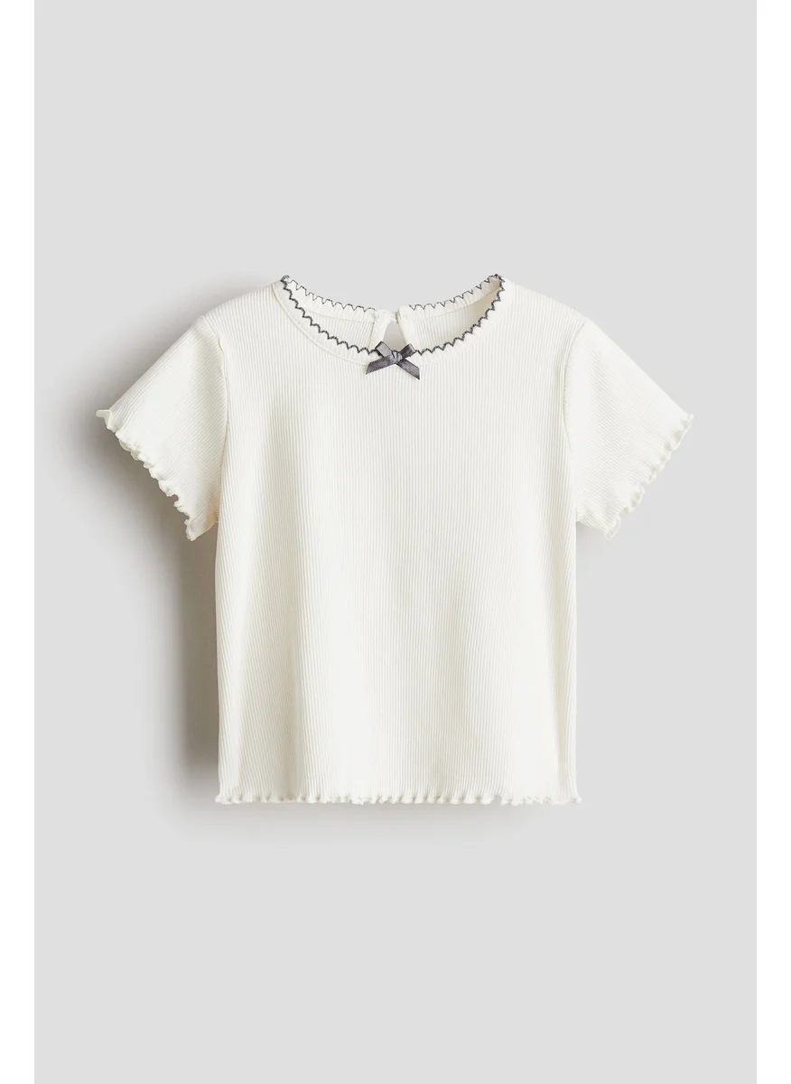 H&M Ribbed Jersey Top