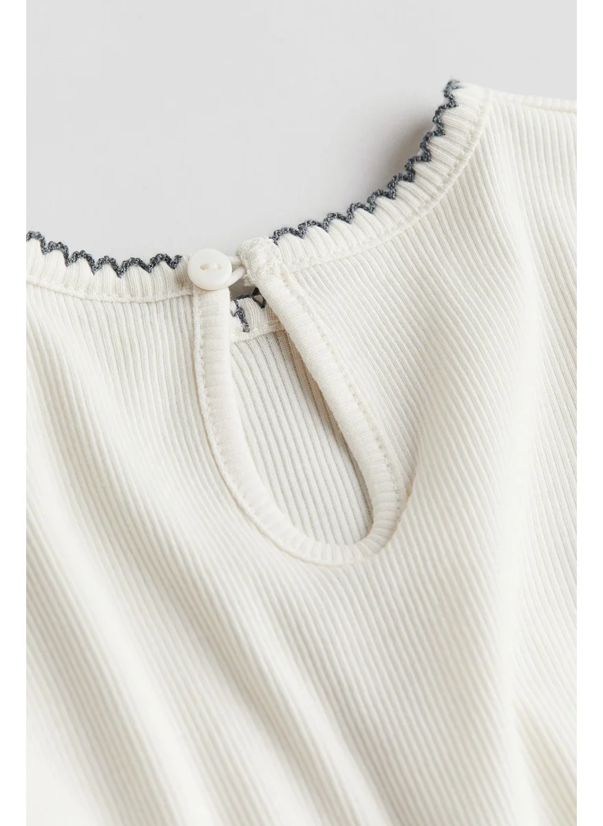 اتش اند ام Ribbed Jersey Top