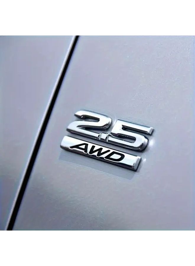 Silvery 2.5 Universal Car Side Emblem Metal Design - Image 4