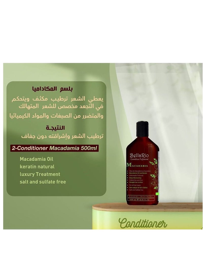 Macadamia conditioner for smooth hair and prevent frizz 500 ml