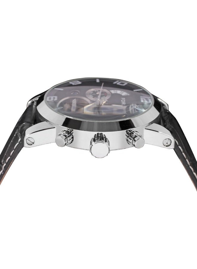 فورسينينج Men's Tourbillon Calendar Brand Automatic Movement Genuine Leather Strap Best Sales Wrist Watches - Image 2