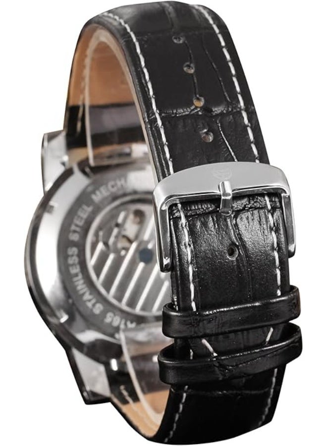 فورسينينج Men's Tourbillon Calendar Brand Automatic Movement Genuine Leather Strap Best Sales Wrist Watches - Image 4