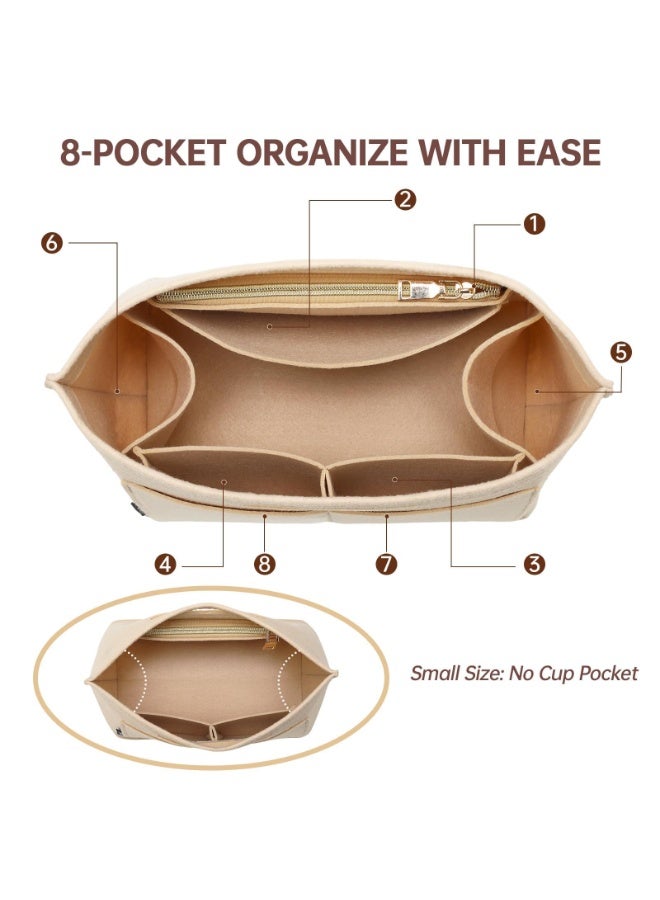 Chielor Purse Organizer Insert for Longchamp Le Pliage, Premium Felt Long Champ Bag Handbag Women, Tote Organizer Insert with 9 Compartments - Image 2