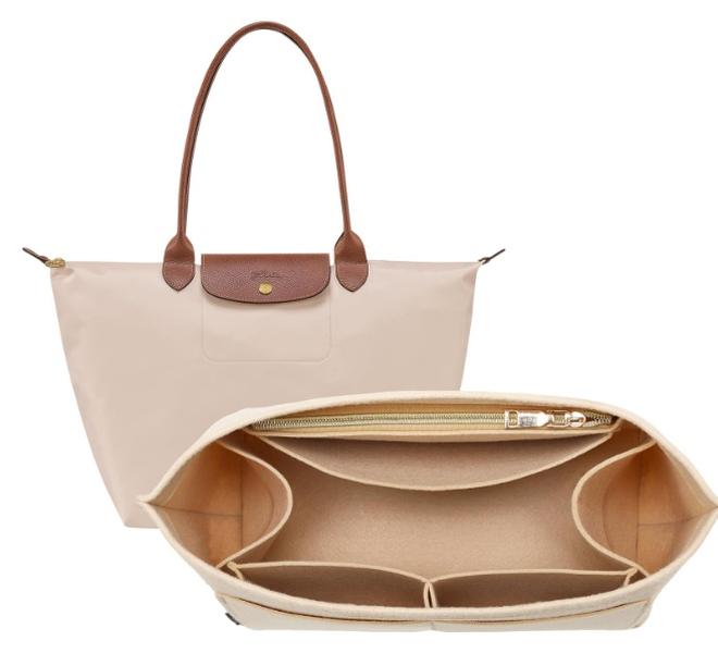 Chielor Purse Organizer Insert for Longchamp Le Pliage, Premium Felt Long Champ Bag Handbag Women, Tote Organizer Insert with 9 Compartments - Image 1