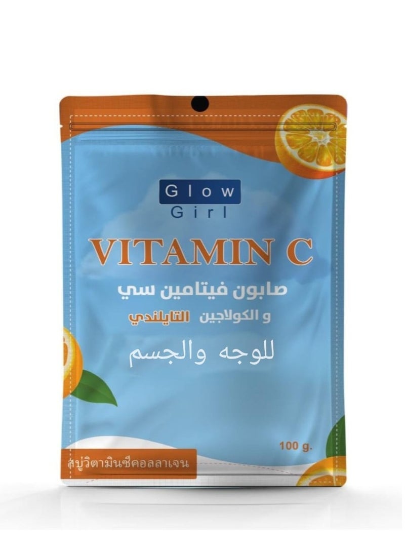 جلو جيرل  - صابون فيتامين سي والكولاجين التايلندي للوجه والجسم 100 جرام - Image 1
