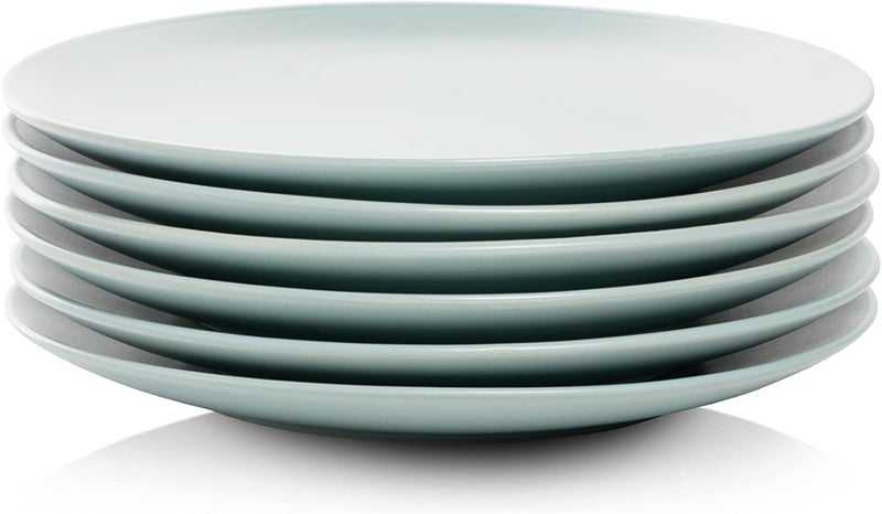 10 Strawberry Street Wazee Matte 825 Coupe Salad Plate Set of 6 Mineral Blue - Image 3