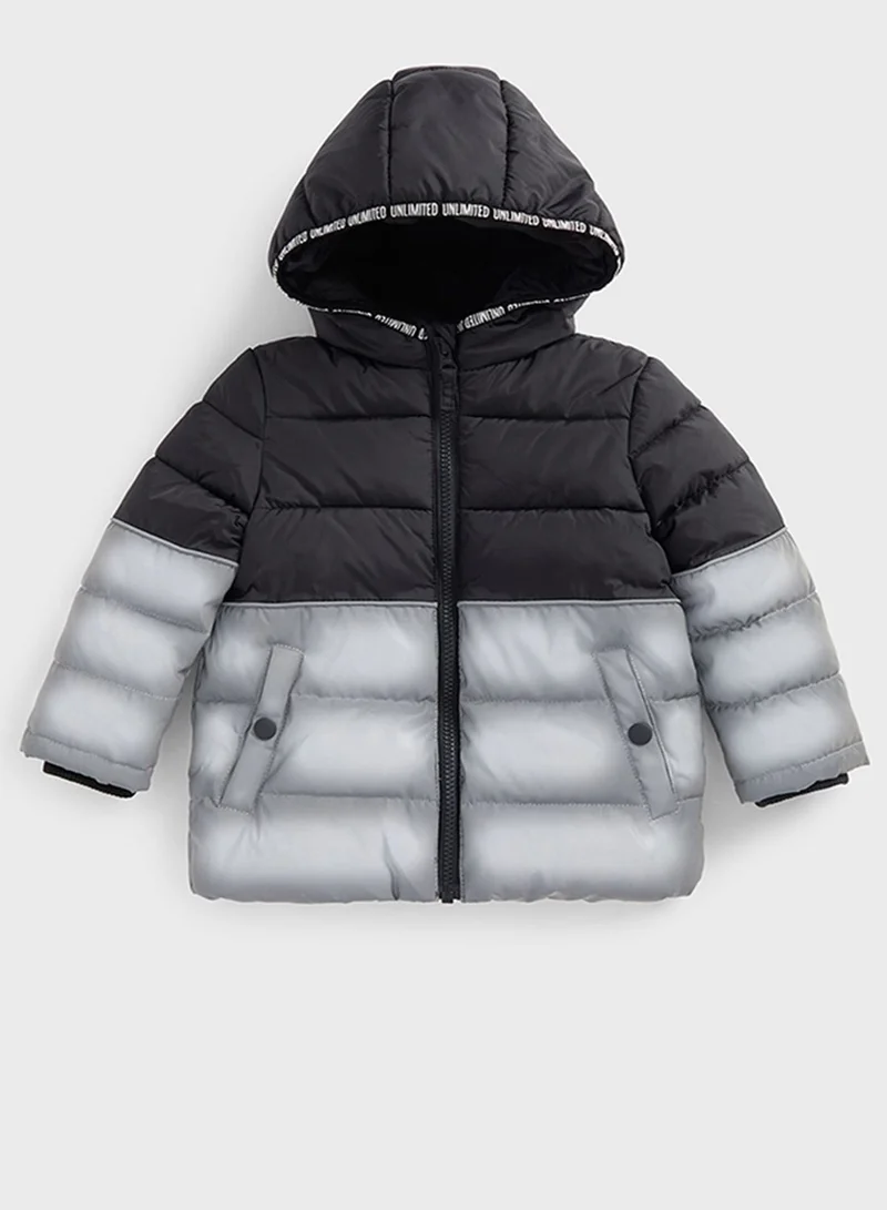 مذركير Kids Hooded Reflective Puffer Jacket